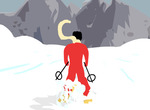 Sliding-spiel-mit-einem-skifahrer-alkoholische